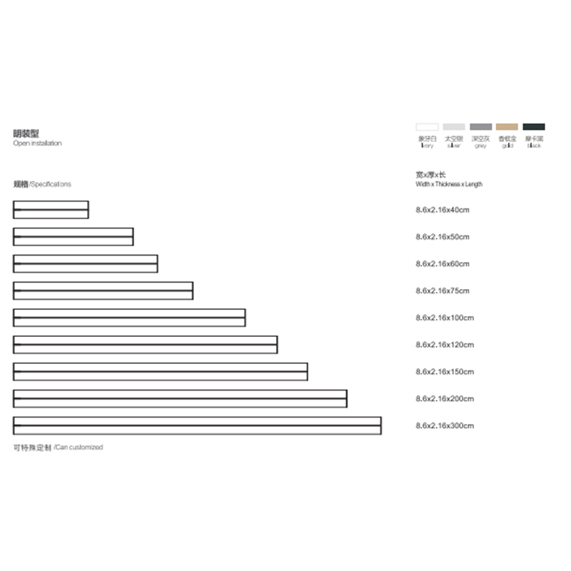 The length is customizable, with a maximum length of 3 meters.