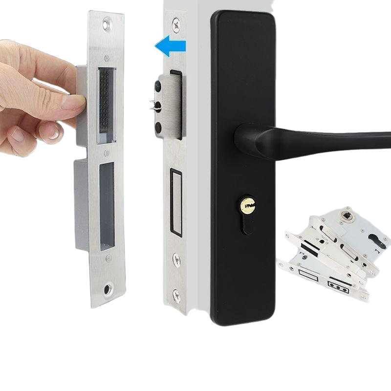 Magnetic silent invisible lock tongue anti-scratch